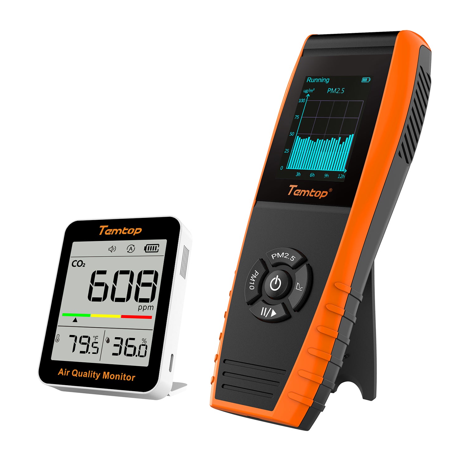 Temtop P600 (upgraded version of P200) Air Quality Monitor, Portable Laser PM2.5 PM10 Particle Detector, Professional Air Quality Monitor Meter Accurate Testing