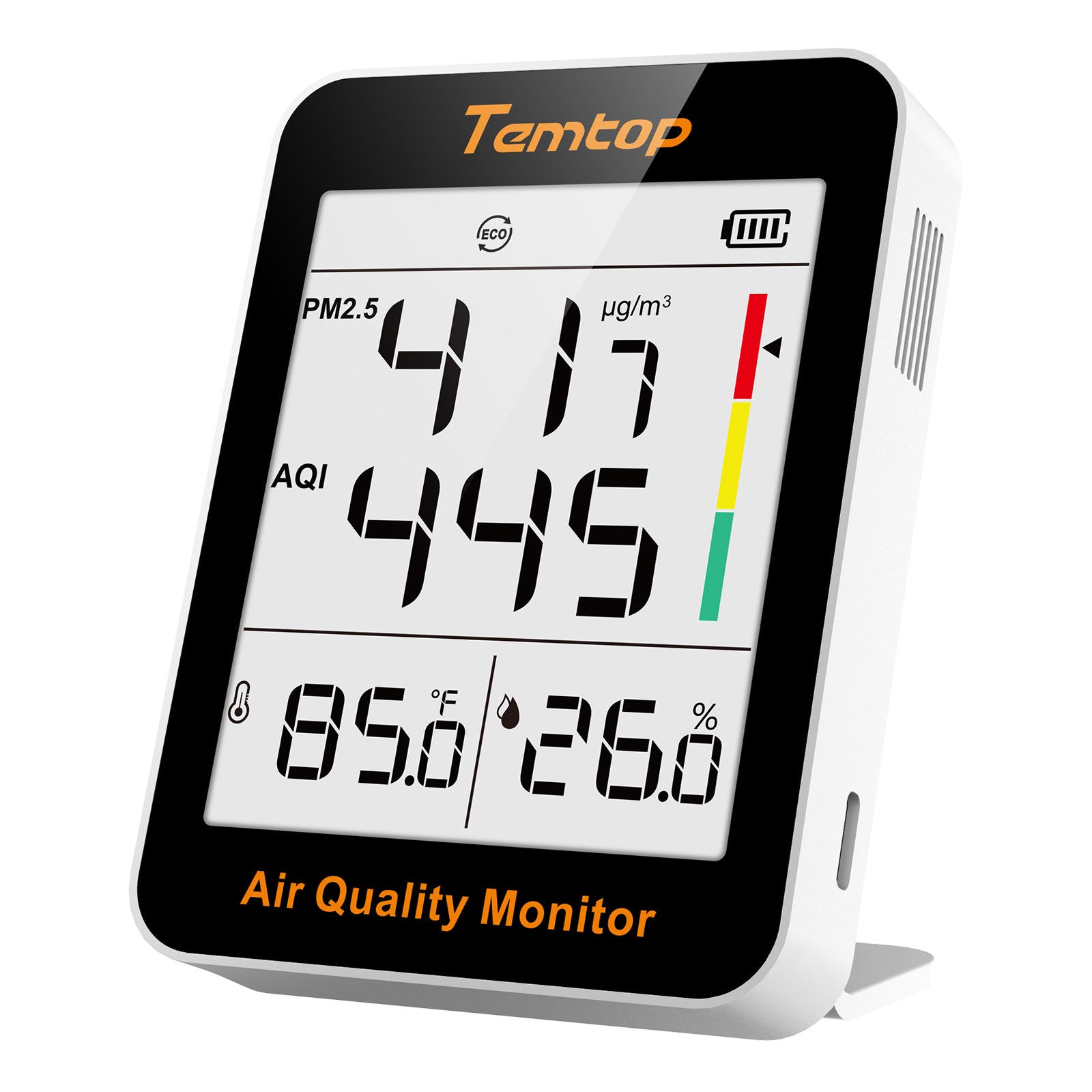 Temtop S1-up Indoor Air Quality Meter Temperature & Humidity AQI PM2.5 Monitor with Accurate Sensor