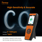 Temtop LKC-1000C Portable CO Detector with TFT Color LCD Screen, USB Data Export, Calibration, and Adjustable Alarm Threshold