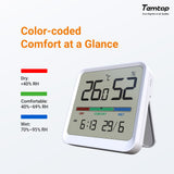 Temtop T1-SE Indoor Thermometer Hygrometer – Digital Room Temperature and Humidity Monitor with Comfort Indicator, ℃/℉ Switch, for Home, Office, Nursery