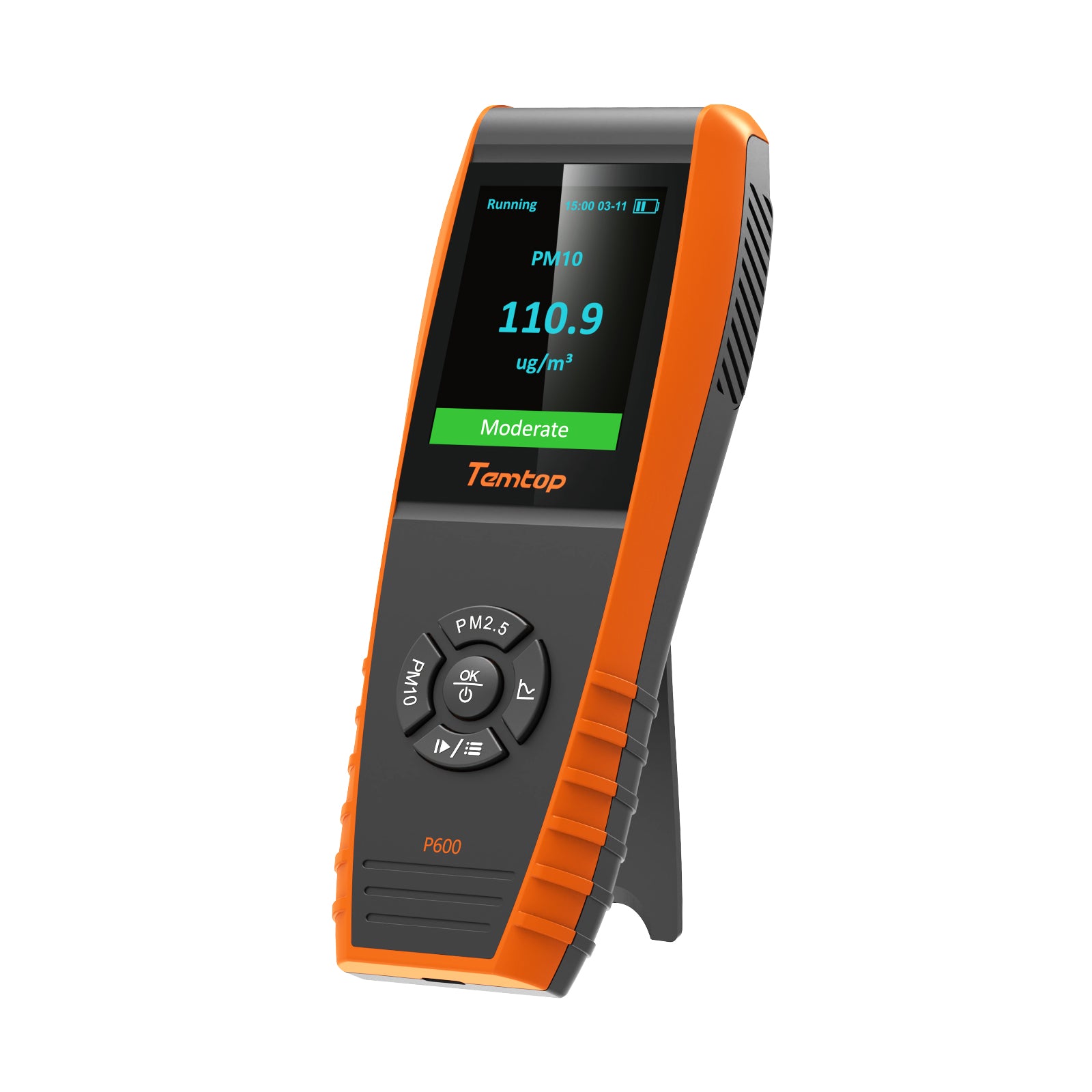 Temtop P600 (upgraded version of P200) Air Quality Monitor, Portable Laser PM2.5 PM10 Particle Detector, Professional Air Quality Monitor Meter Accurate Testing