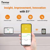 Temtop S1+ Bluetooth Indoor Air Quality Meter Temperature and Humidity AQI PM2.5 Monitor with APP Control
