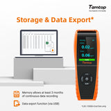 Temtop LKC-1000S+ 2nd Air Quality Monitor for PM2.5 PM10 HCHO AQI Particles VOCs Humidity Temperature, Date Dxport