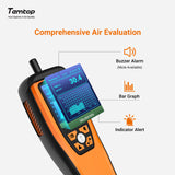 Temtop M2000 2nd CO2 Air Quality Monitor for PM2.5 PM10 Particles CO2 HCHO, Temperature & Humidity Display, Data Export