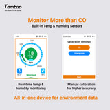 Temtop LKC-1000C Portable CO Detector with TFT Color LCD Screen, USB Data Export, Calibration, and Adjustable Alarm Threshold