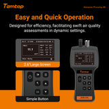 Temtop Airing 2000 3-channel Handheld Particle Counter Dust Monitor with Pumped PM Sensor, Three Outputs of Particle Numbers 0.3μm, 0.5μm, 1.0μm, Concentrations of Three Particles Types PM2.5, PM10, TSP, Temp & Humidity Detector
