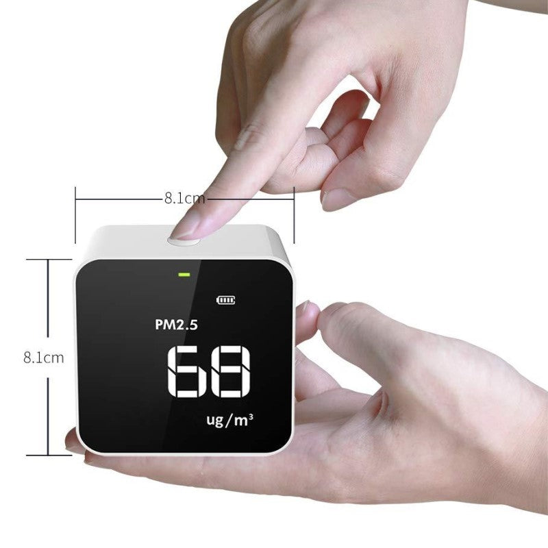Temtop P10 Air Quality Monitor for PM2.5 AQI Real Time Display, Rechargeable Battery