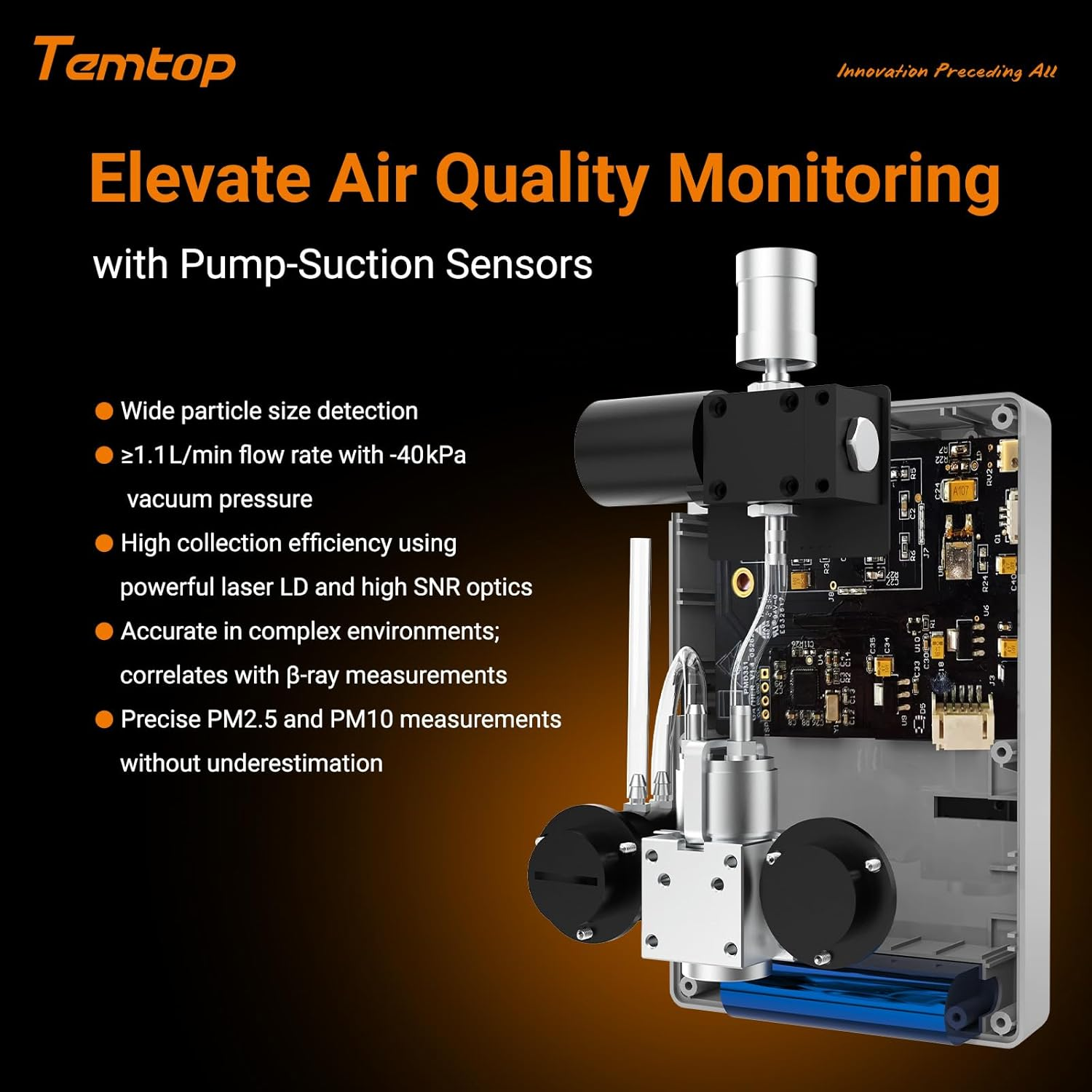 Temtop PMD 351 Aerosol Monitor Handheld Particle Counter, PM1.0, PM2.5, PM4.0, PM10,TSP Monitor