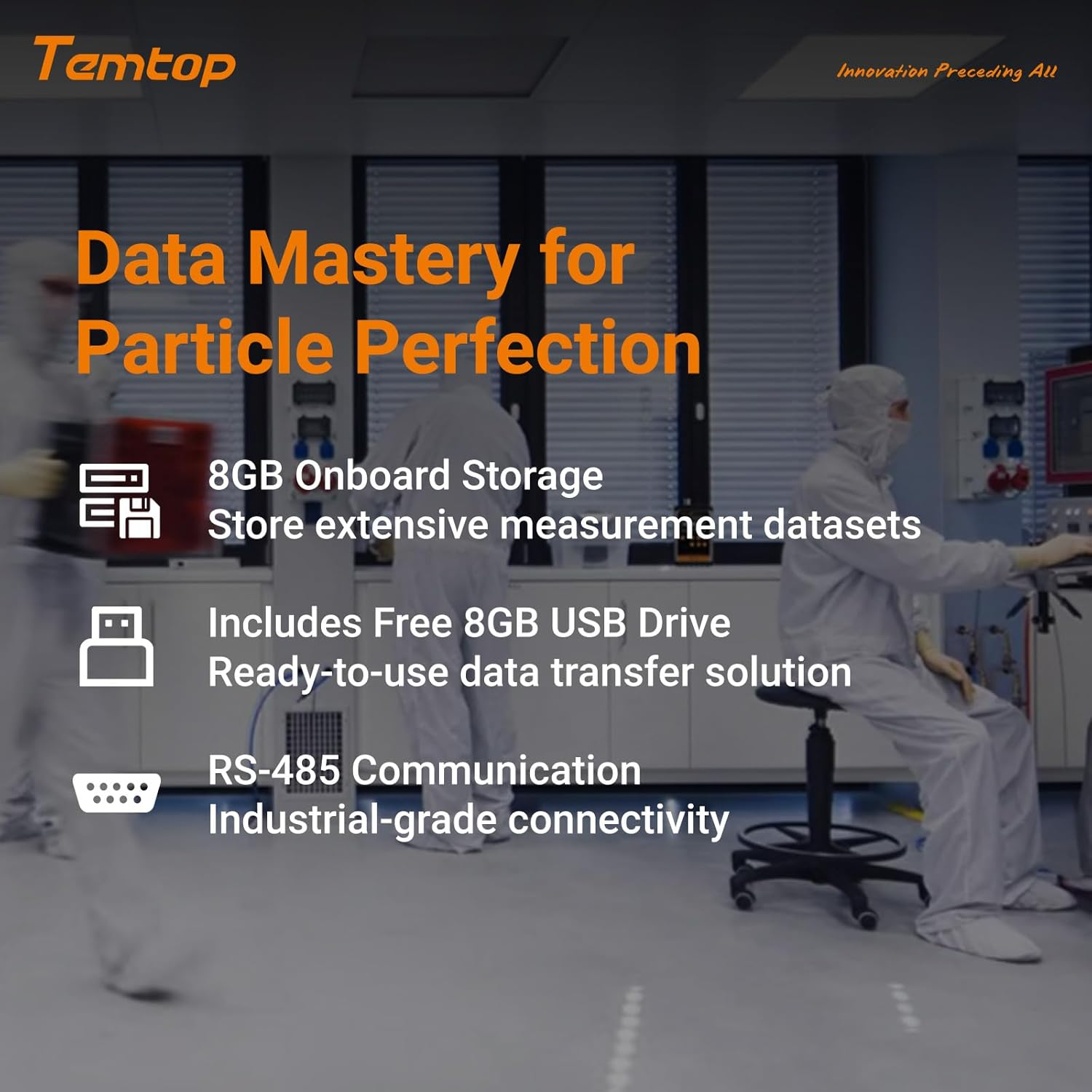 Temtop PMD 351 Aerosol Monitor Handheld Particle Counter, PM1.0, PM2.5, PM4.0, PM10,TSP Monitor