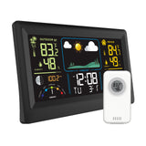 Temptop W100 Wetterstation Multifunktionale Wetterstation mit Innen-/Außentemperatur, Luftfeuchtigkeit, Luftdruck, Wettervorhersage, Mondphase und Alarmfunktionen