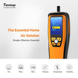 Temtop M2000C 2nd CO2 Air Quality Monitor for CO2 PM2.5 PM10 Particles, Temperature & Humidity Display, Data Export