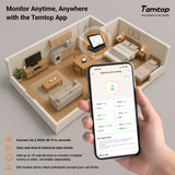 Temtop M100 2nd WiFi Air Quality Monitor – 7" Touch Screen Indoor CO2, PM2.5, PM10, TVOC, Temperature & Humidity Detector, Smart Multi-Room Air Analyzer with LoRa Expansion