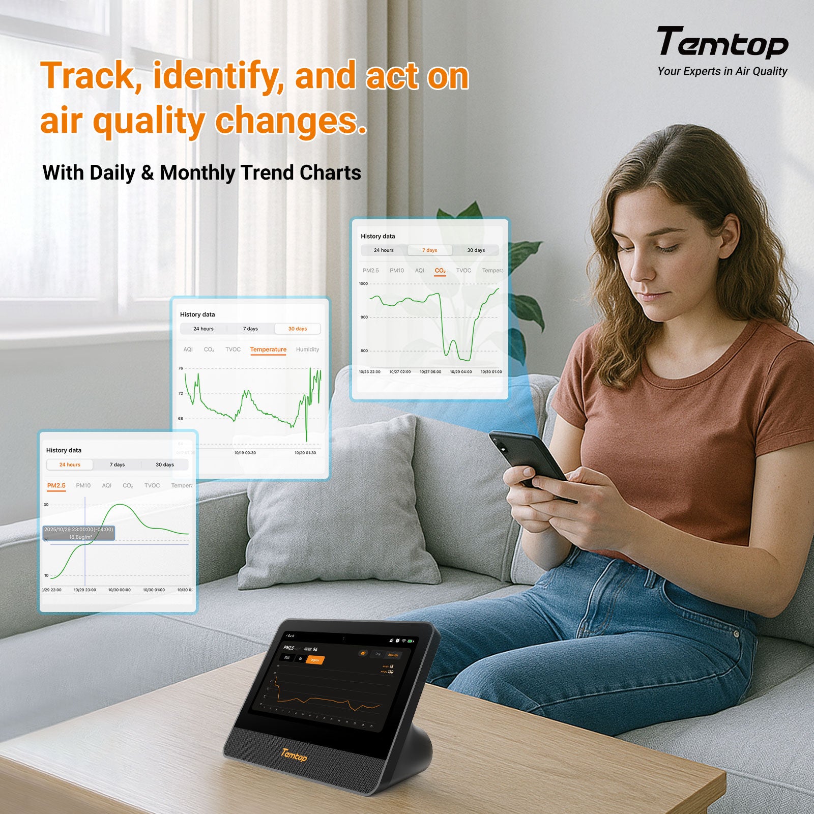 Temtop M100 2nd WiFi Air Quality Monitor – 7