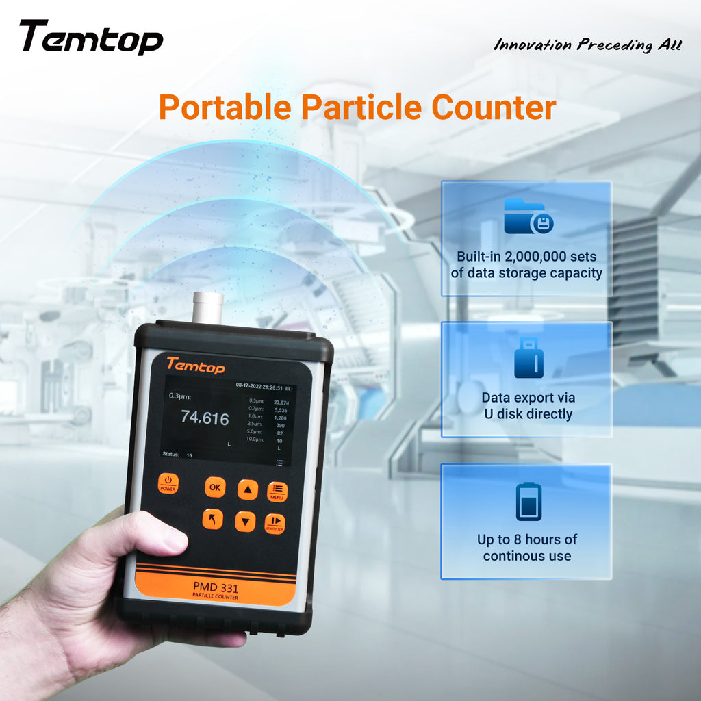 Temtop PMD 331 Aerosol Monitor Handheld Particle Counter, Dust Monitor