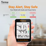 Misuratore di qualità dell'aria interna Temtop S1, monitor di temperatura e umidità AQI PM2.5 con sensore accurato