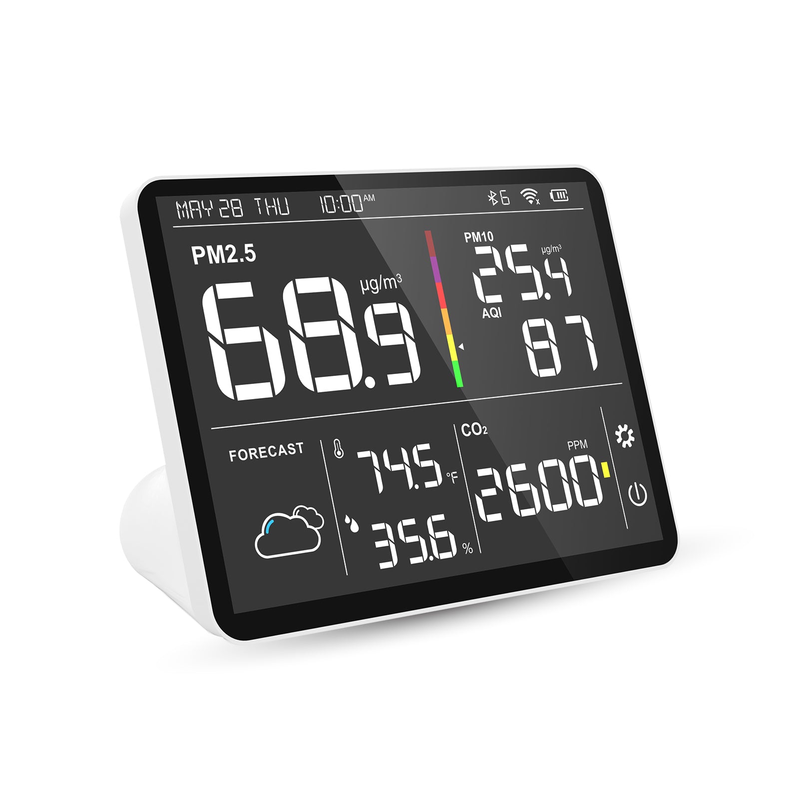 Temtop M100 Air Quality Monitor WiFi Smart Air Station PM2.5 PM10 CO2 Meter Temperature Humidity Detector for Home