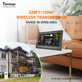 Temptop W100 Wetterstation Multifunktionale Wetterstation mit Innen-/Außentemperatur, Luftfeuchtigkeit, Luftdruck, Wettervorhersage, Mondphase und Alarmfunktionen