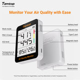 Misuratore di qualità dell'aria interna Temtop S1, monitor di temperatura e umidità AQI PM2.5 con sensore accurato