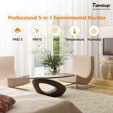 Temtop P1 Air Quality Monitor – PM2.5, PM10, Temp & Humidity Detector with Real-Time AQI & Bluetooth App