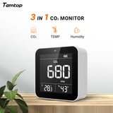 Temtop C10 Monitor de calidad del aire CO2, detector de dióxido de carbono interior, probador de CO2, temperatura, humedad