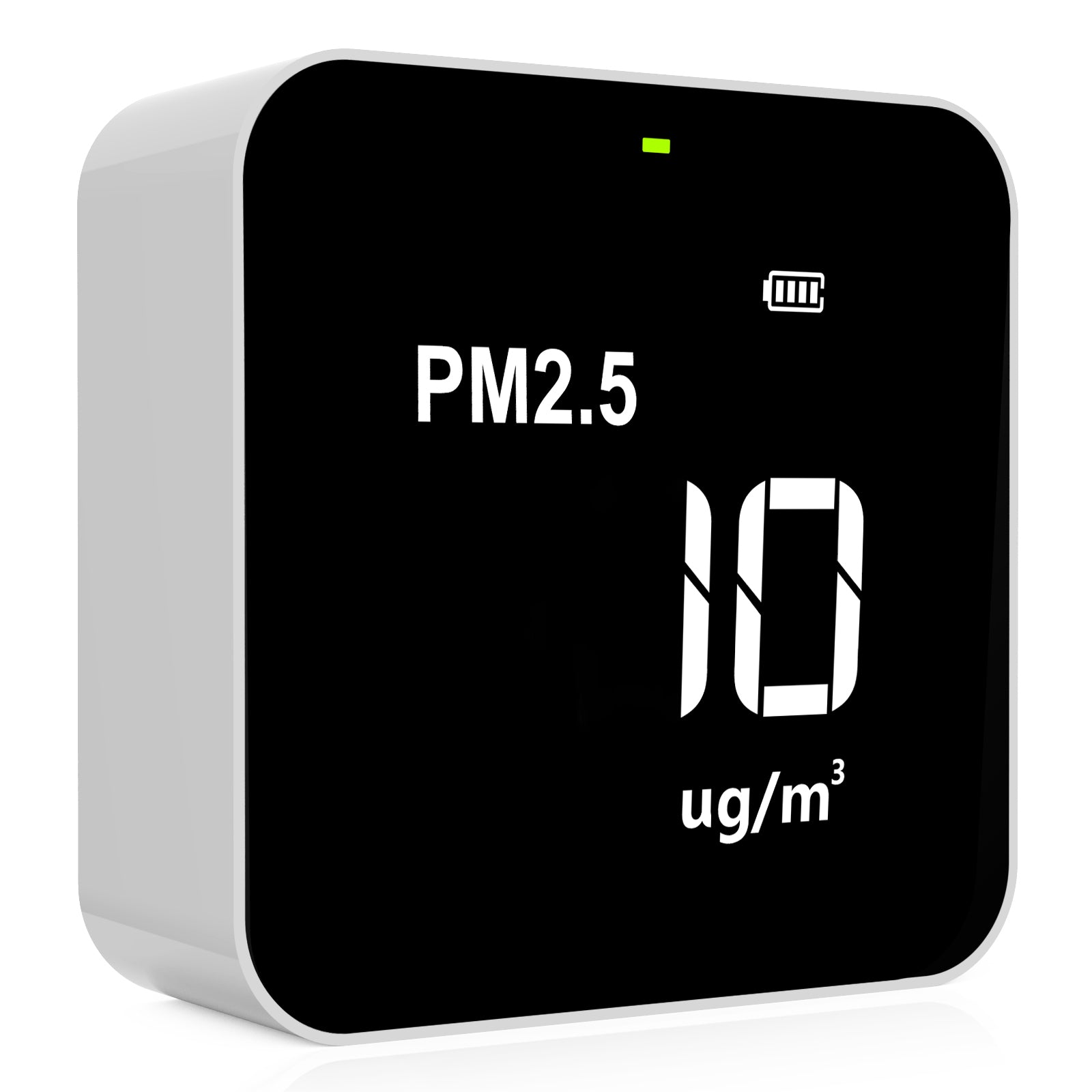 Temtop P10 Air Quality Monitor for PM2.5 AQI Real Time Display, Rechargeable Battery