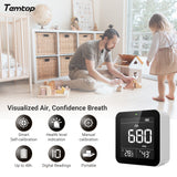 Temtop C10 CO2 Air Quality Monitor, Indoor Carbon Dioxide Detector, Tester for CO2, Temperature, Humidity