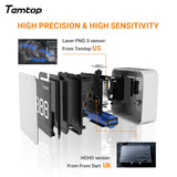 Temtop M10 空気品質モニター、リアルタイム表示付き PM2.5 HCHO TVOC AQI 用空気品質検出器、充電式バッテリー