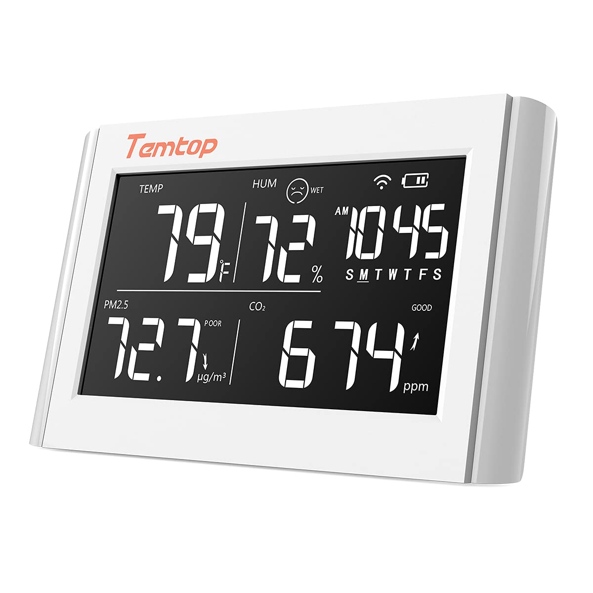 Moniteur de qualité de l'air intérieur Temtop P20C - Mesure l'humidité