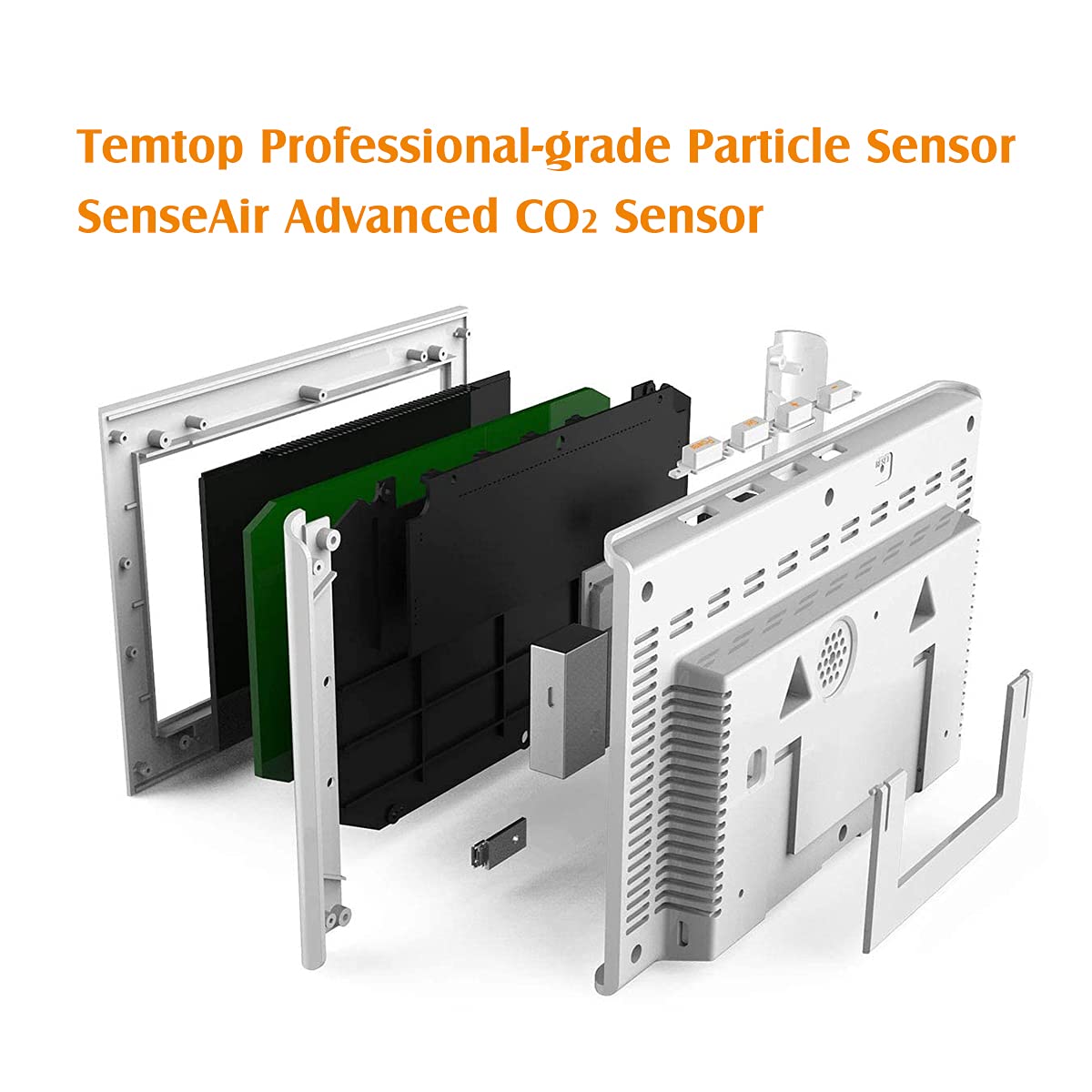 Monitor della qualità dell'aria interna Temtop P20C: misura l'umidità della temperatura PM2,5 PM10 CO2