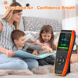 Temtop LKC-1000S+ 2° monitor della qualità dell'aria per PM2,5 PM10 HCHO AQI Particelle COV Umidità Temperatura, Data Dxport