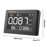 Temtop M1000 屋内空気品質モニター、PM2.5 HCHO TVOC ホルムアルデヒド温度湿度を測定、7.3 インチ TFT LCD スクリーン付き