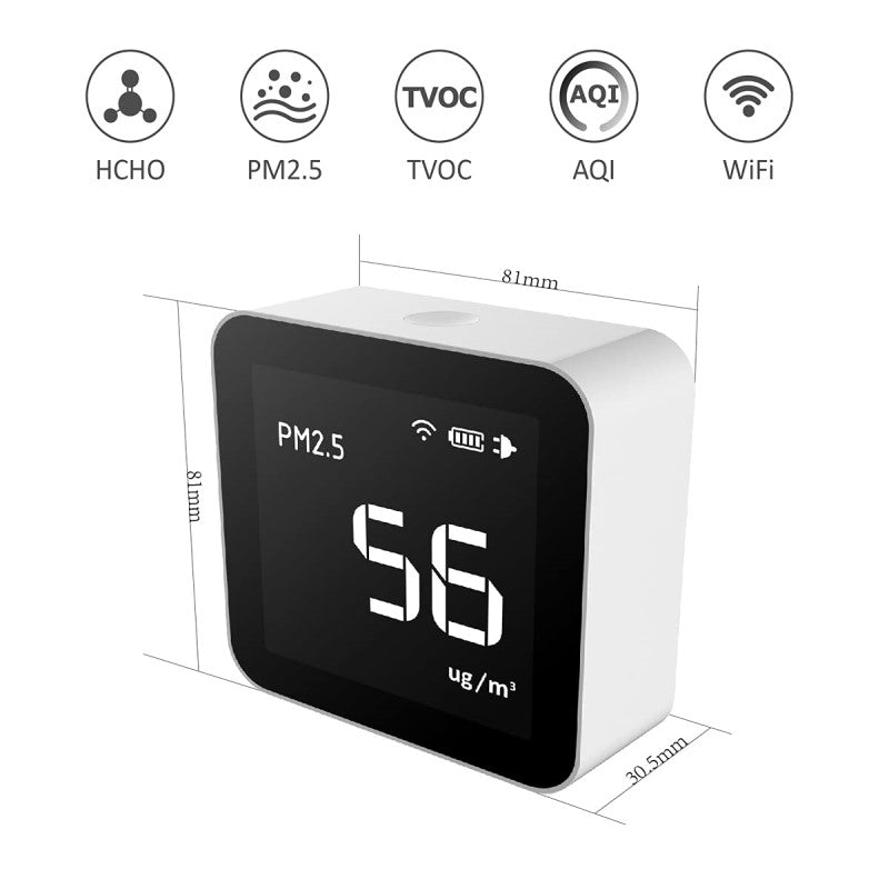 Temtop M10 Luftqualitätsmessgeräte, messen für PM2.5 HCHO AQI, Raumluftqualitätdetektor Temtop M10 Luftqualitätsmessgeräte, messen für PM2.5 HCHO AQI, Raumluftqualitätdetektor