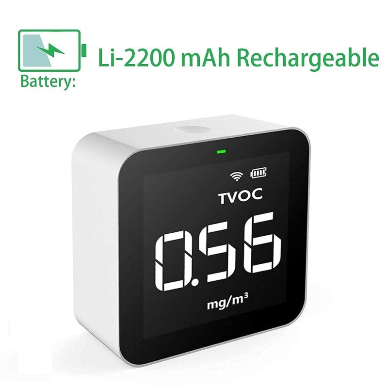 【EU Countries Only!】Temtop M10i WiFi Air Quality Monitor for PM2.5 TVOC AQI HCHO Formaldehyde Detecting, Real Time Display, Data Recording